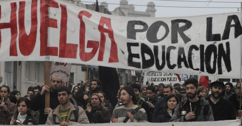 Adhesión docente en los paros del 2023